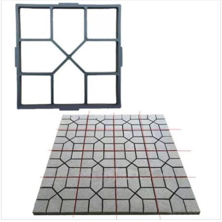 Form for the manufacture of paths "Black" 40 x 40 x 4 cm-4