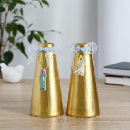 Vase "Magic Momns" Gold D-3.5cm 7.5 (bottom) x15cm-3