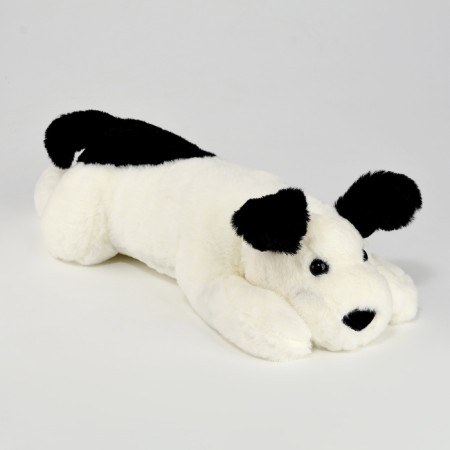 Soft toy "Dog", 50 cm, black and white color-1