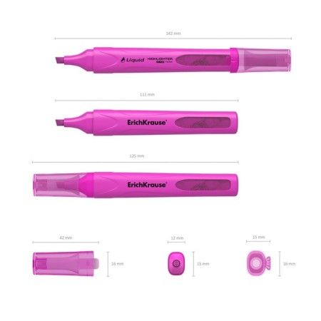 Erichkrause Liquid Visioline V-14 Neon, 0.6-4.0 mm, water-based liquid in-based liquid inlets, pink-1