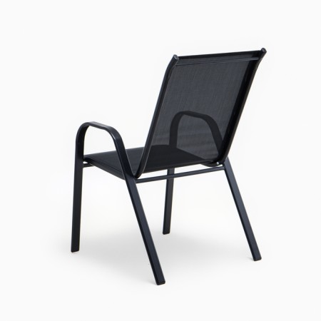 Set of garden furniture: table + 4 stools, textile, black, maximum load 120 kg-7