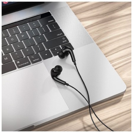 Hoco M1 Pro headphones, wired, vacuum, microphone, jack 3.5, 1.2 m, black-6
