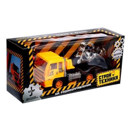 Radio -controlled truck "Evaciatorial", with a motorcycle, works from batteries, mix-11