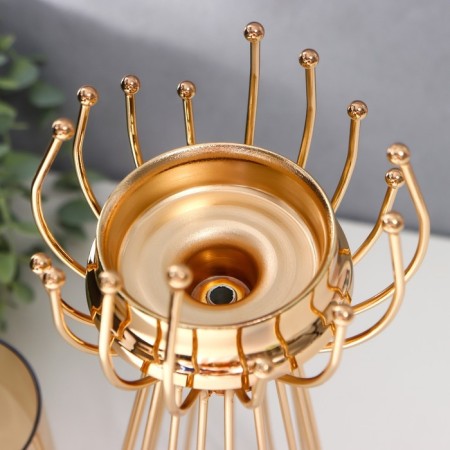 Summary Metal for 1 candle "FARCH WITH Gold balls" gold 37x12x12 cm-6