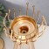 Summary Metal for 1 candle "FARCH WITH Gold balls" gold 37x12x12 cm