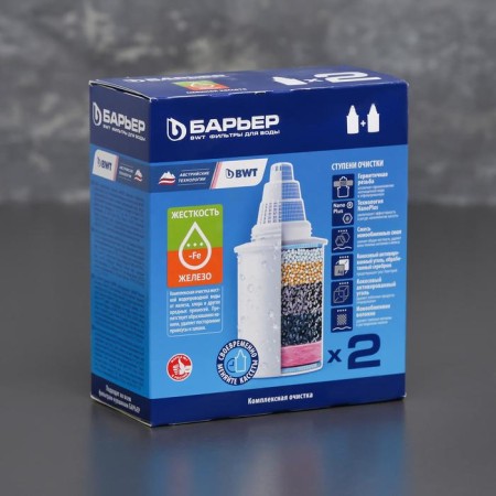 A set of interchangeable cartridges "Barrier-comprehensive", 2 pcs, cleaning of stiffness and iron, white color-1