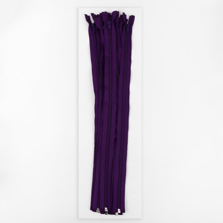 Lightning "Spiral", No. 5, connective, automatic lock, 50 cm, eggplant color-2