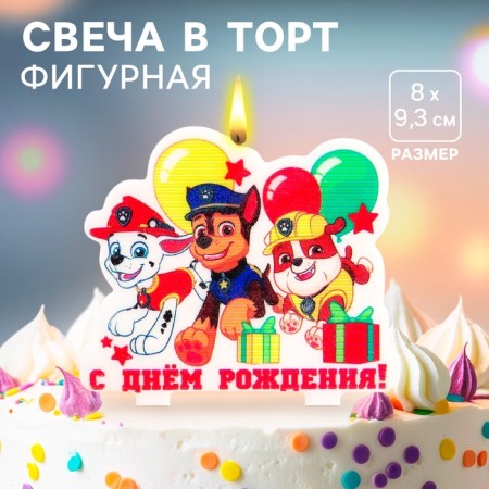 Candle for the cake "Happy Birthday!", Puppy Patrol-2
