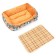 Animal bed lying + rotary rug, 50 x 40 x 15 cm, beige-gray