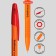 Ballic handle Erichkrause R-301 Orange Stick, node 0.7 mm, ink red, letter line 2000 meters, barcode on the handle