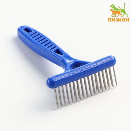 Comb-grade 2-ribs, 13.5 x 8.8 cm, blue
