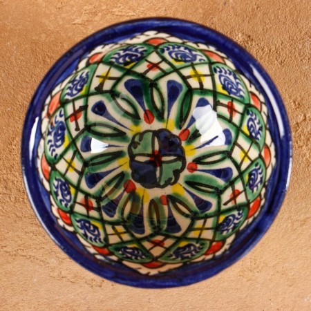 PIALA RISHTAN CIRAMICA "Patterns", 8.5 cm, small cognac, mix-4
