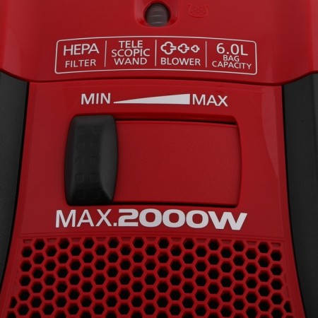 Vacuum cleaner Panasonic MC-CG713R, bag, 2000 watts, 6 l, 65 dB, cord 5 m, red-2