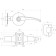 Standard latch 8901 PS BL, black, empty color