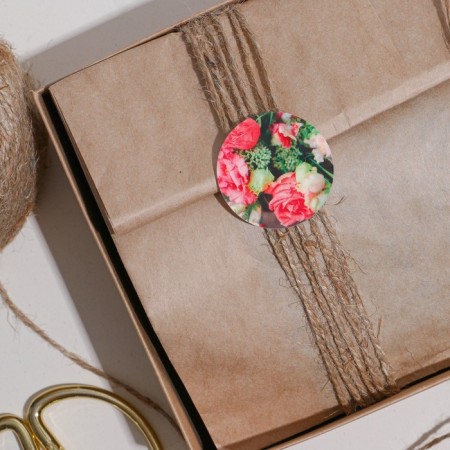 Stickers for gifts and flowers “Towards happiness”, 9 x 16 cm-2