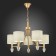 Suspended EVOLUCE lamp. Sle107003-05. VILEDE. 5x40 watts, E14, 61x61x46 cm, golden color
