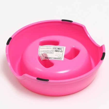 MISK Plastic slow feeding18 x 18.5 x 5.5 cm, pink-2