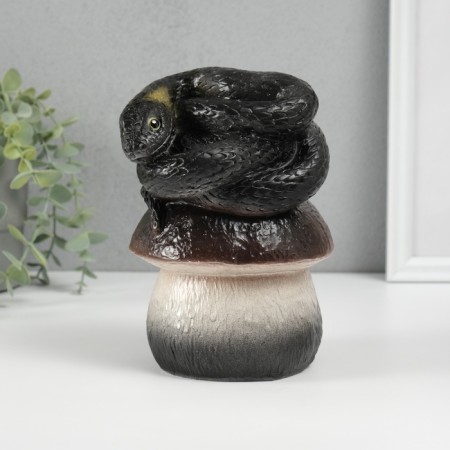 New Year's figure "Snake on the mushroom" 12 x11 x 18 cm.