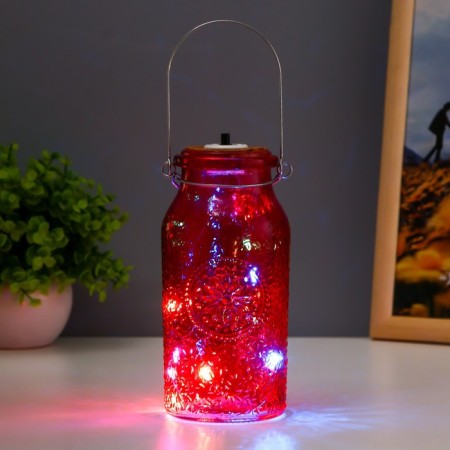 Nightnik "Dellos" LED from batteries red 7x7x17.5 cm Risalux-1