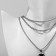 Pendant "Chain" inspiration, 3 threads, color silver, 57 cm