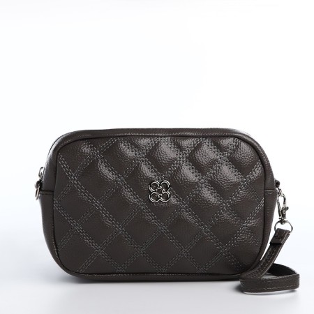 Bag Cross-Bodi with a zipper, gray color