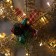 LED figure "Snowflake with beads" 50 cm, metal, 220 V, glow warm white
