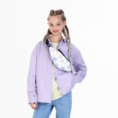 Youth backpack from lightning textiles, 3 pockets, waist bag, white color-10