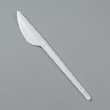 Disposable knife "white" in individual packaging, 16.5 cm-1