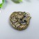 Souvenir brass "Carp with a Chinese coin" 3x2.8 cm