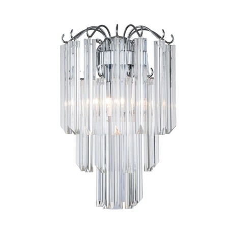 Bra Indigo, 12035/2W Chrome. 2x40W, G9, 280x190x445 mm, transparent color