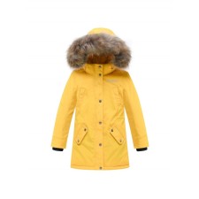 Winter park for a girl, height 128 cm, yellow color