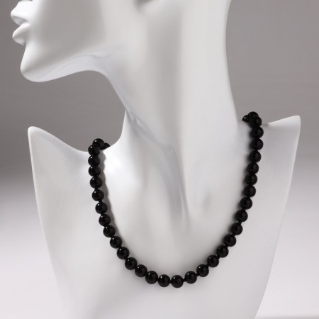 Beads ball No. 8 through the node "Agate Black", 45cm-3