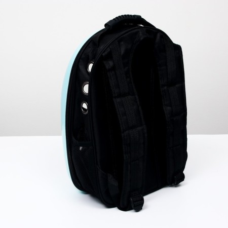 Backpack for carrying animals "Glamorr", with a viewing window, 32 x 25 x 42 cm, blue-4