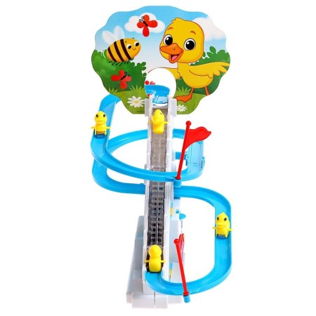 Developing toy "Ducks on the ladder", light and sound effects, 6 ducks in the kit-2