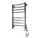 Domoterm electric heated towel rail "Quadro" P8, 500x800 mm, right, black matte