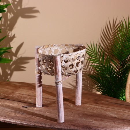 A pot under a pot 24x26x30 cm, bamboo-1