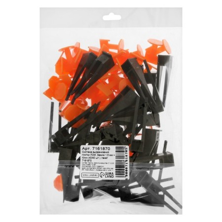 LOM tile leveling system, clamp 1.5 mm + wedge (40 + 40 pcs), package-2