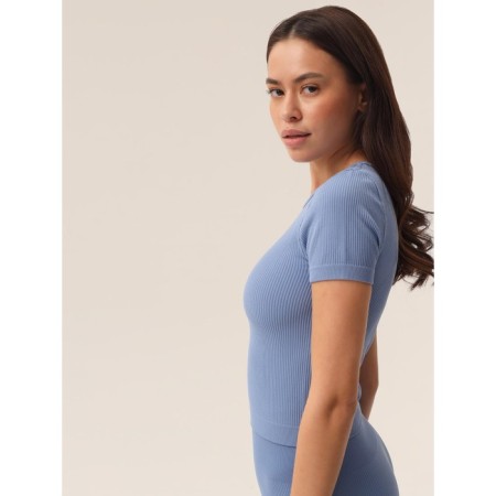 Women's T-shirt with texture Rubchik Mirey Maglia, size 46-48, blue color-3