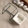 Pot "Cube" on the stand, black, 12x9x9cm