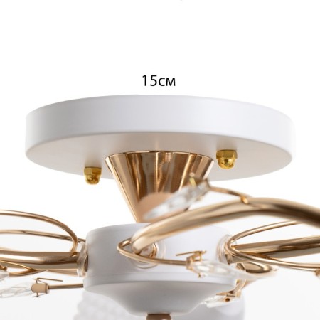 Ruxi chandelier 5he27 40W white-gold 56x56x28 cm Bayerlux-4