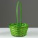 Wicker basket, d19 x 9 x 32 cm, green, bamboo