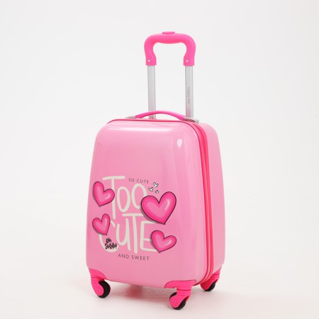 Small suitcase 16 "on lightning, pink color