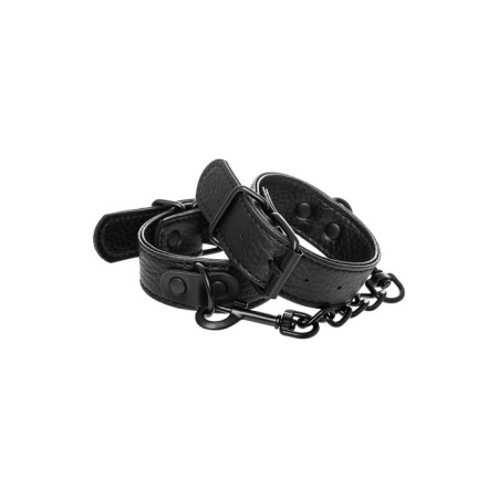 Toyfa Theater, black handcuffs, PU skin, 26.5 cm-6