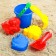 Set for playing in sand No. 44: Blide, 3 molds, rakes, spatula, mix