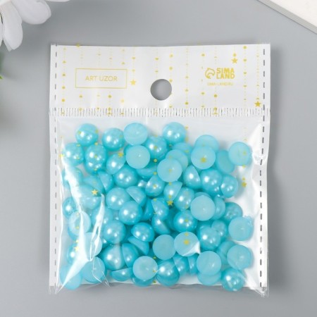 Set for creativity diameter 0.9 cm "Pearls half turquoise" weight - 19 grams-7