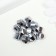 Busy glass, 10 mm, 12 pcs. silver