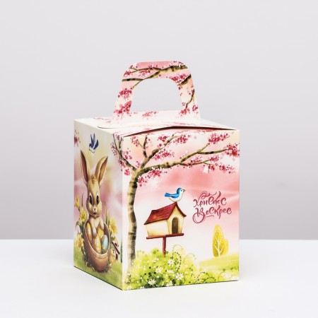 Easter box with the window "Easter basket" 15 x 15 x 18 cm-2