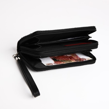 Women's wallet with lightning, black color-3