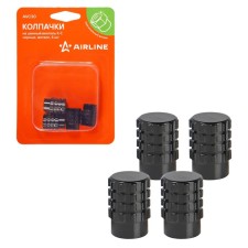 Caps on the tire valve K-7, black, metal, 4 pcs. AVC30