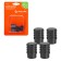 Caps on the tire valve K-7, black, metal, 4 pcs. AVC30